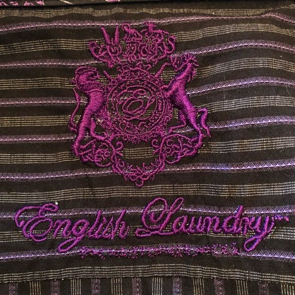 English Laundry by Christopher Wicks Striped Dress Shirt NWOT, Size 17 3… - Picture 5 of 11